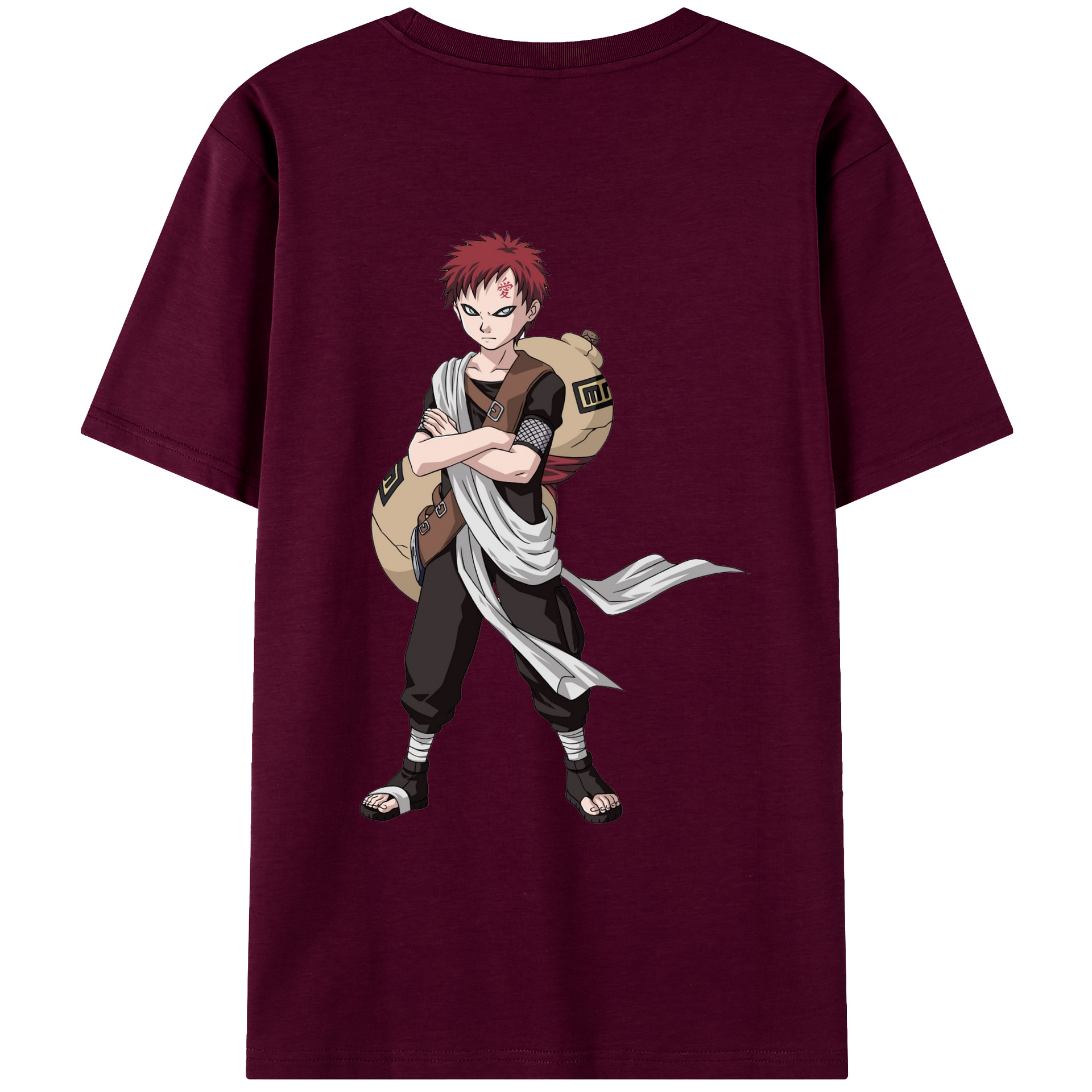 （画像用） NARUTO -ナルト- ガアラ Gaara レディース半袖Tシャツ(バックプリント)